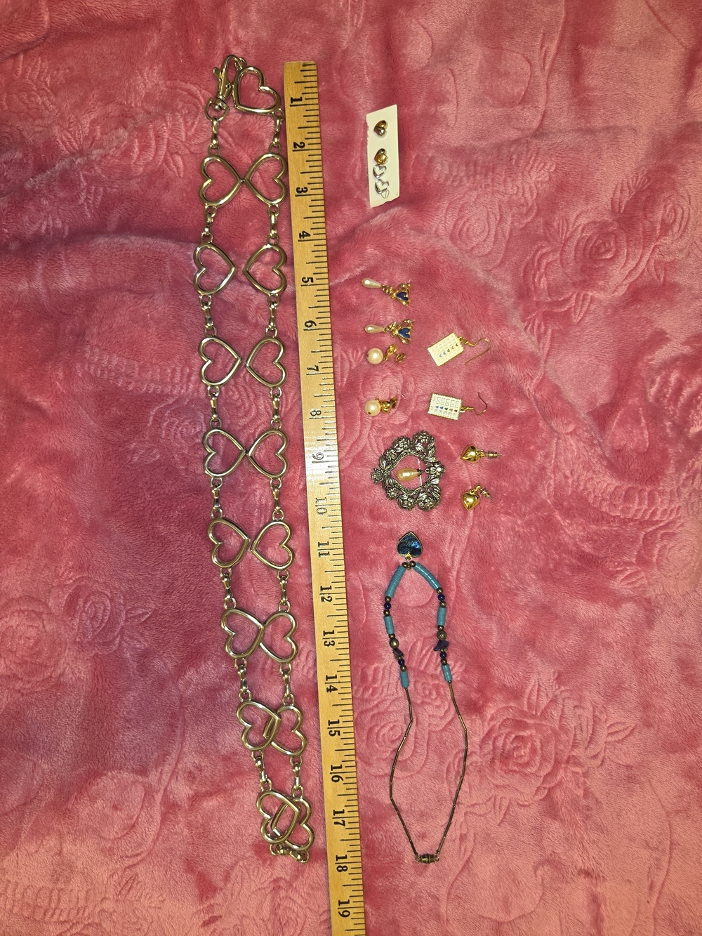 Heart Themed Jewelry Lot
